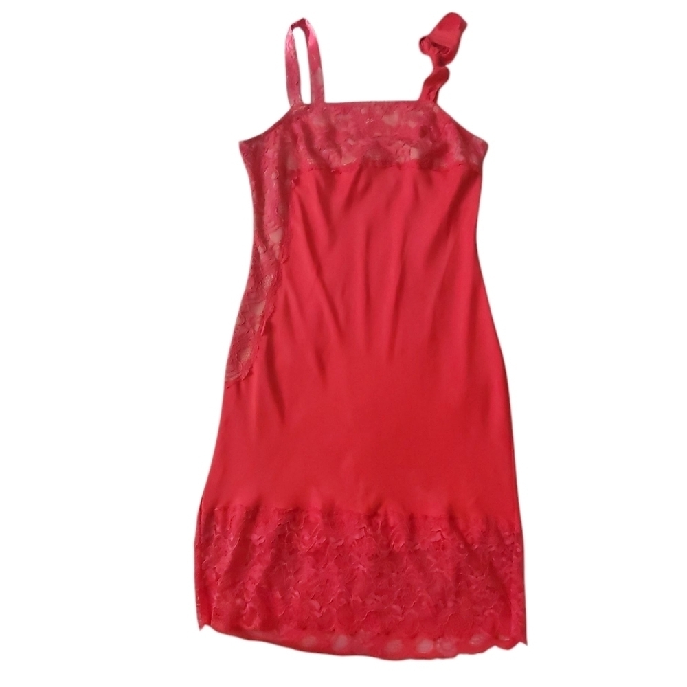 Victoria's Secret Pink Lace Slip Nightgown Size 10
